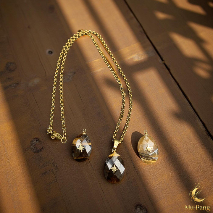 Tiger Eye Stone Pendant Necklace | Boost Luck and Fortune
