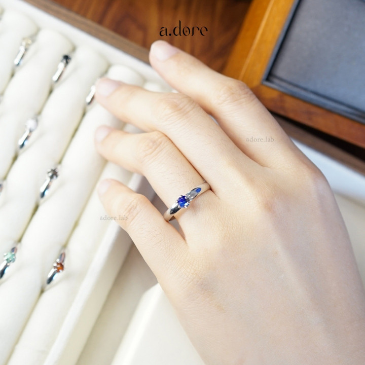 Genuine Lapis Lazuli Ring - Adjustable and Tarnish-Resistant