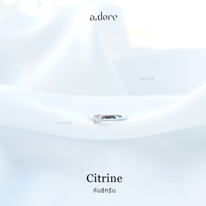 Genuine Citrine Ring - Adjustable, Tarnish-Resistant Stainless Steel