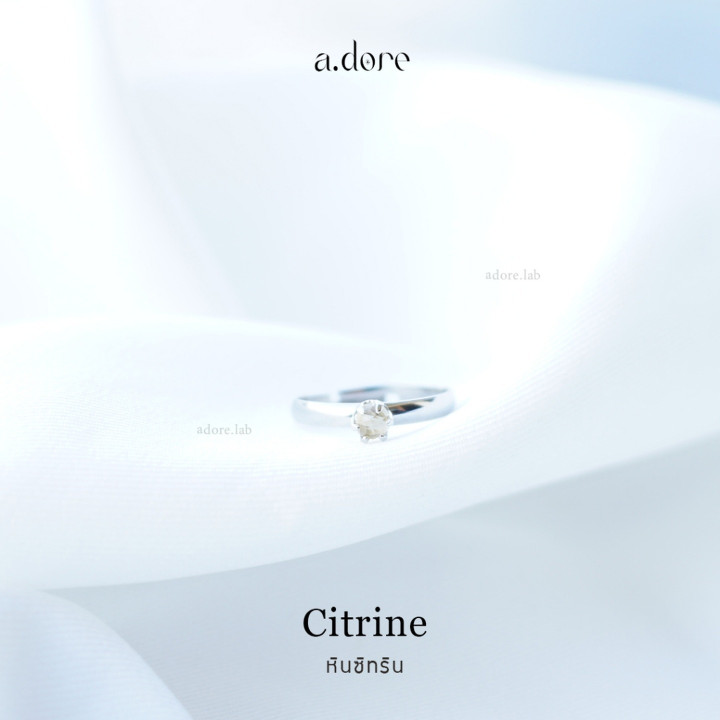 Genuine Citrine Ring - Adjustable, Tarnish-Resistant Stainless Steel