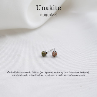 Unakite Stone Earrings - Stainless Steel, Tarnish-Proof and Shower Safe