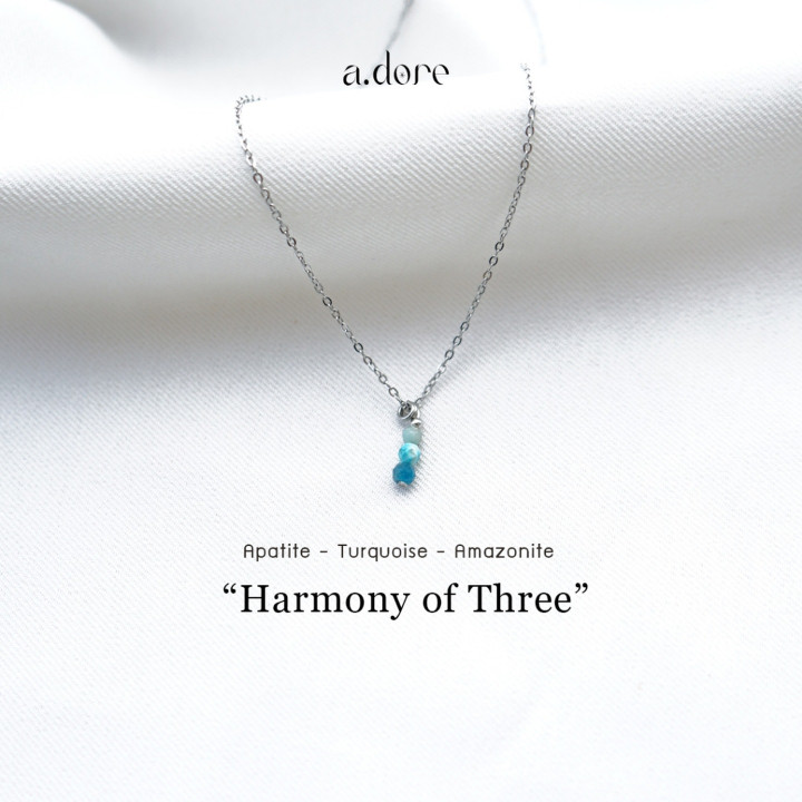 Lucky Stone Necklace: Apatite, Turquoise and Amazonite