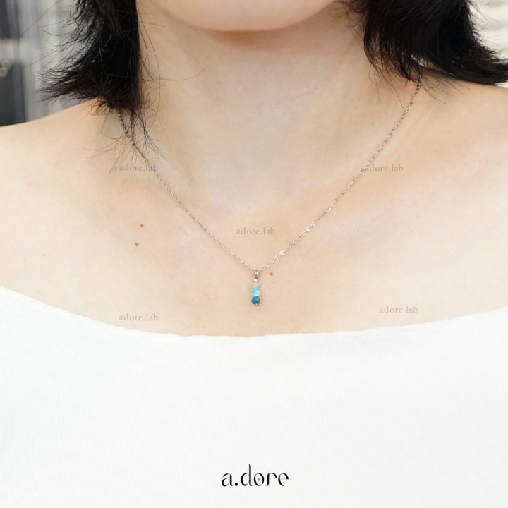 Lucky Stone Necklace: Apatite, Turquoise and Amazonite