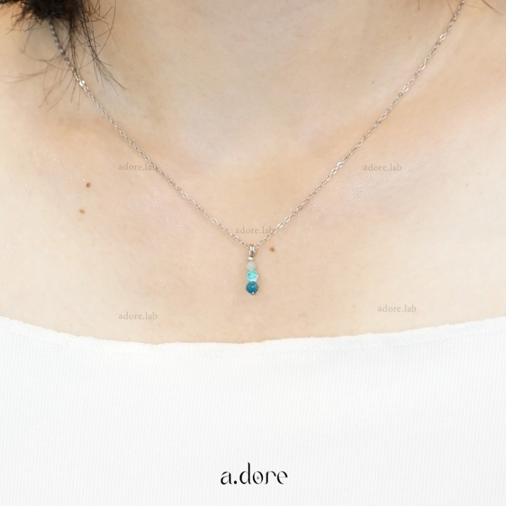 Lucky Stone Necklace: Apatite, Turquoise and Amazonite