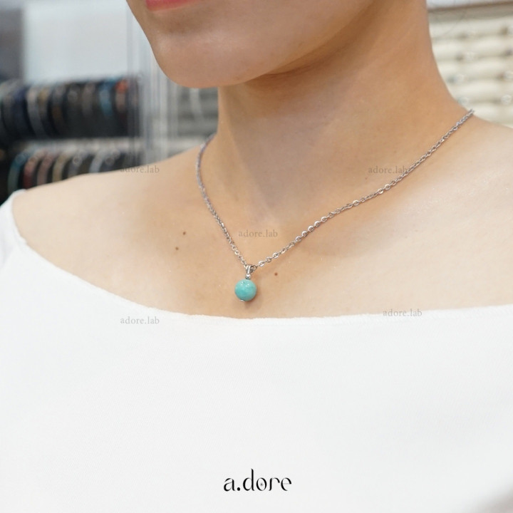 Handmade Turquoise Necklace | Natural Stone Charm