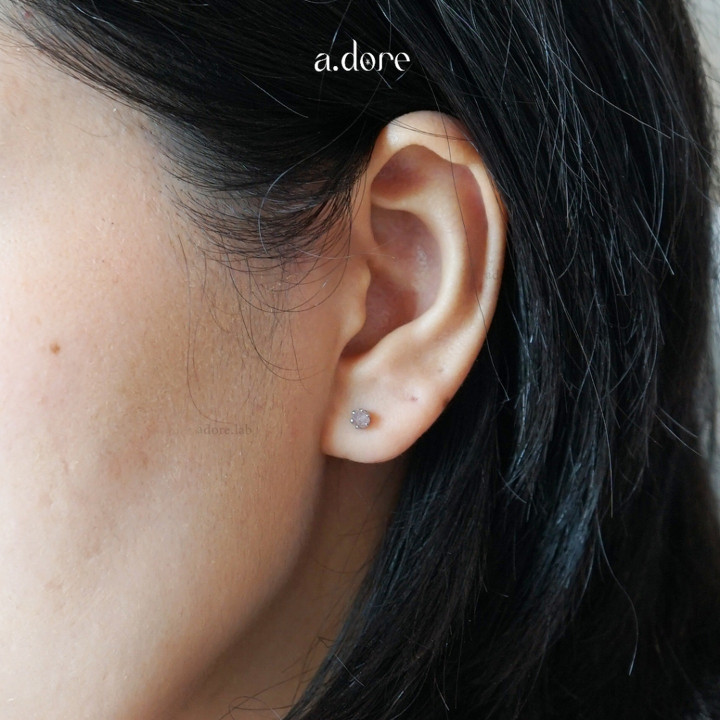 Genuine Strawberry Quartz Earrings - Stainless Steel, Tarnish-Proof and Shower Safe