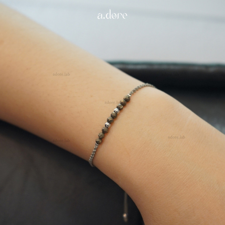 Custom Pyrite Lucky Charm Bracelet | Natural Stone Jewelry