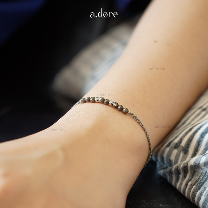 Custom Pyrite Lucky Charm Bracelet | Natural Stone Jewelry