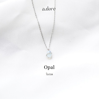 Zodiac Opal Necklace - Handmade, Genuine Stone Luck