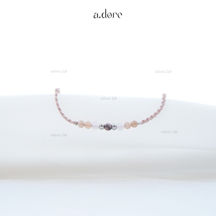 Tuesday Birthstone Braided Rope Bracelet - Genuine Stone