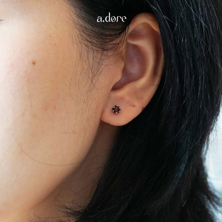 Orange Garnet Lucky Stone Earrings - Genuine and Tarnish-Resistant