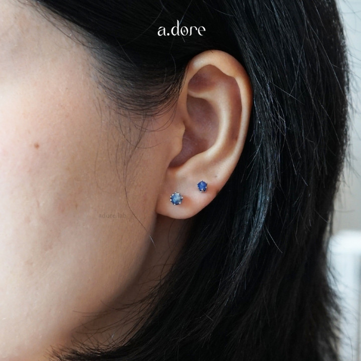 Genuine Sodalite Stone Earrings - Lucky and Durable