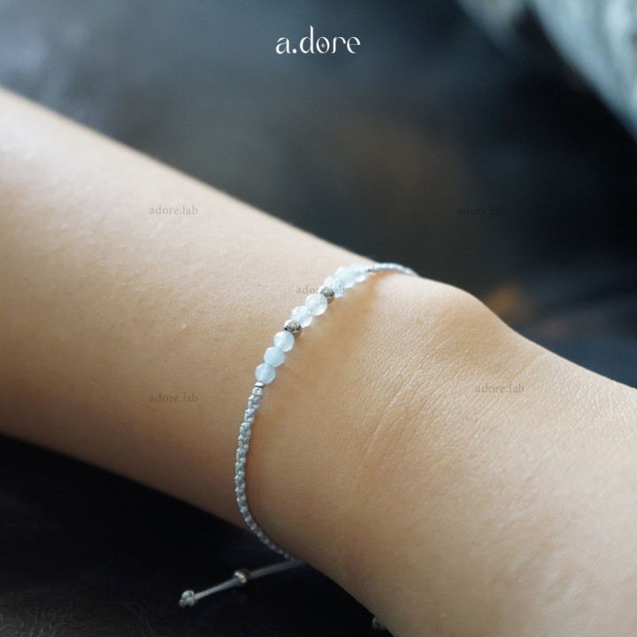 Aquamarine Lucky Bracelet | Custom Made, Natural Stone