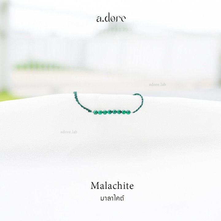 Malachite Bracelet | Custom Made, Natural Stone Charm