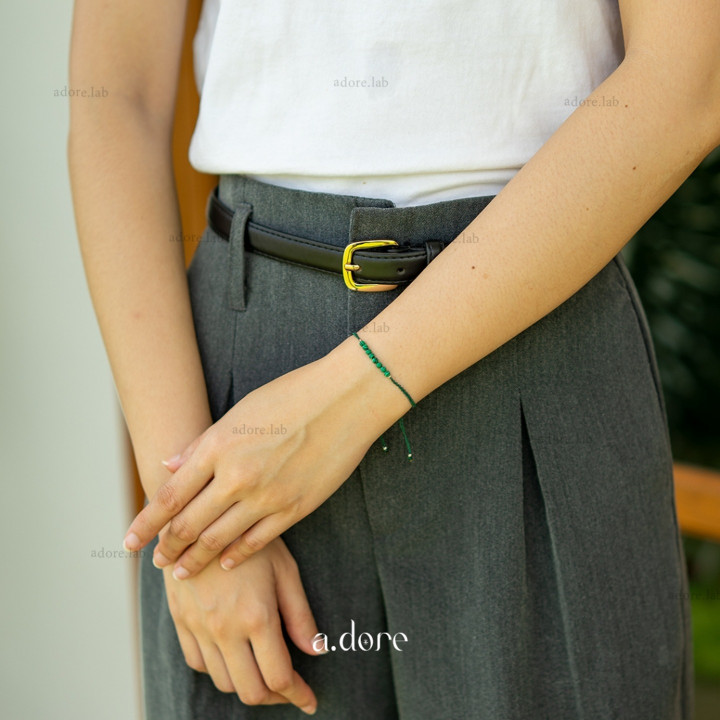 Malachite Bracelet | Custom Made, Natural Stone Charm