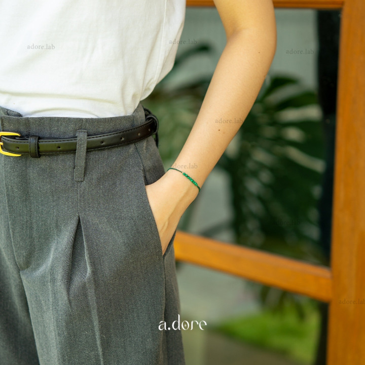 Malachite Bracelet | Custom Made, Natural Stone Charm