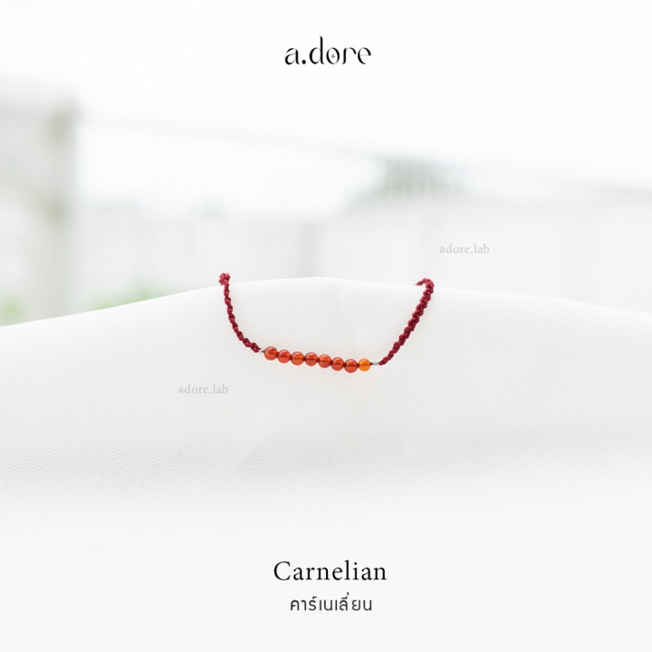 Handmade Carnelian Lucky Stone Bracelet | Natural Gem