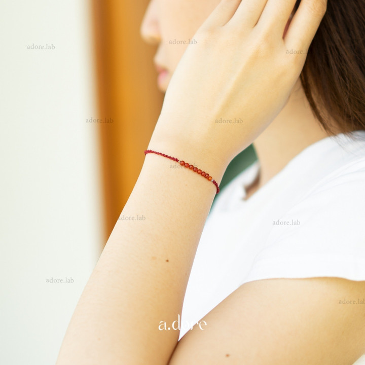 Handmade Carnelian Lucky Stone Bracelet | Natural Gem