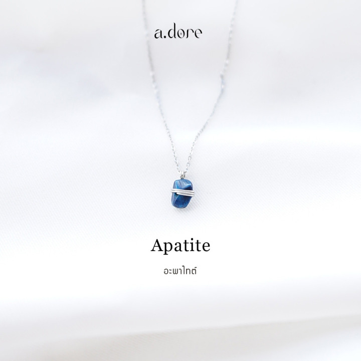 Genuine Apatite Necklace | Handcrafted Lucky Stone Charm