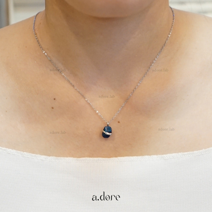 Genuine Apatite Necklace | Handcrafted Lucky Stone Charm