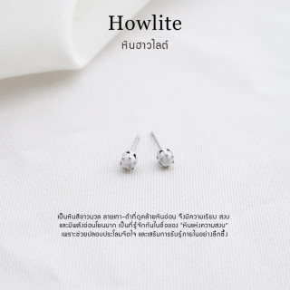 Genuine Howlite Stone Earrings | Stainless Steel, Tarnish-Resistant