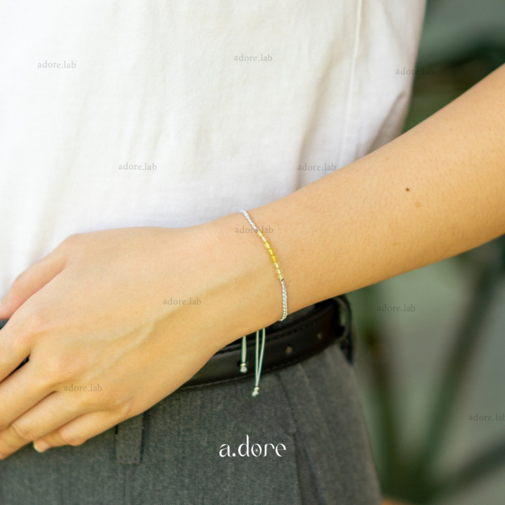 Pulsera de cuarzo rutilado dorado | Amuleto de la suerte y energía