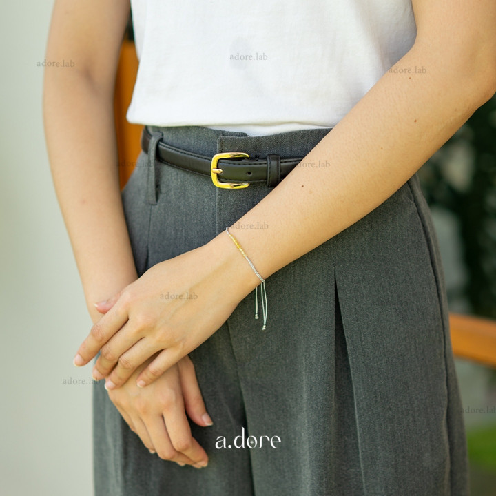 Pulsera de cuarzo rutilado dorado | Amuleto de la suerte y energía