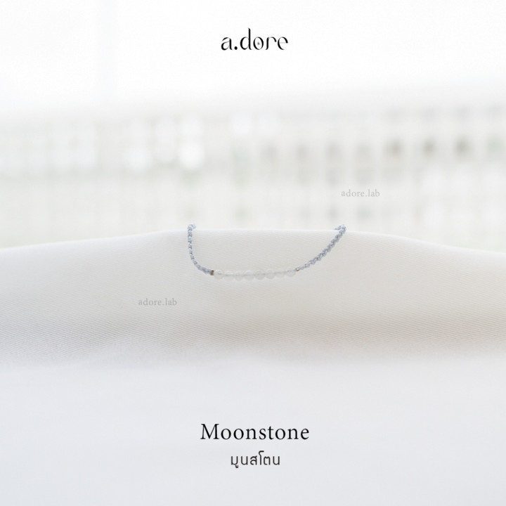 Custom Moonstone Bracelet | Natural Stone Lucky Charm