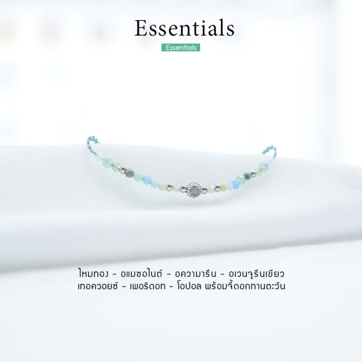 Green and Blue Braided Stone Bracelet | Genuine Facetted Stones