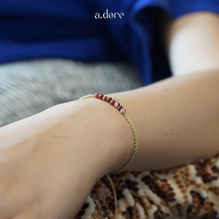 Personalized Red Mookaite Lucky Charm Bracelet