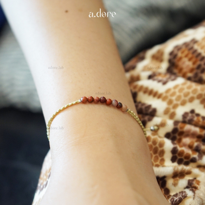 Personalized Red Mookaite Lucky Charm Bracelet