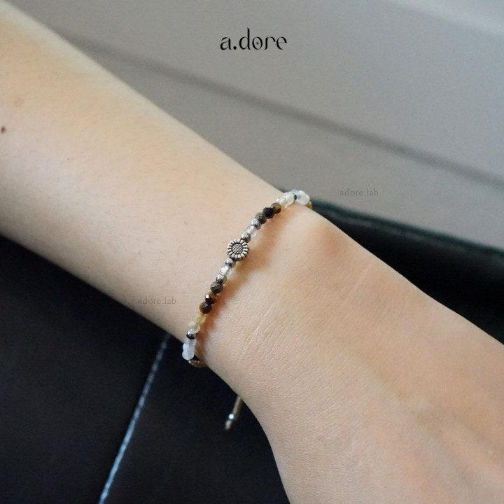 Boho Sunshine Bracelet | Genuine Stone Beaded Bangle