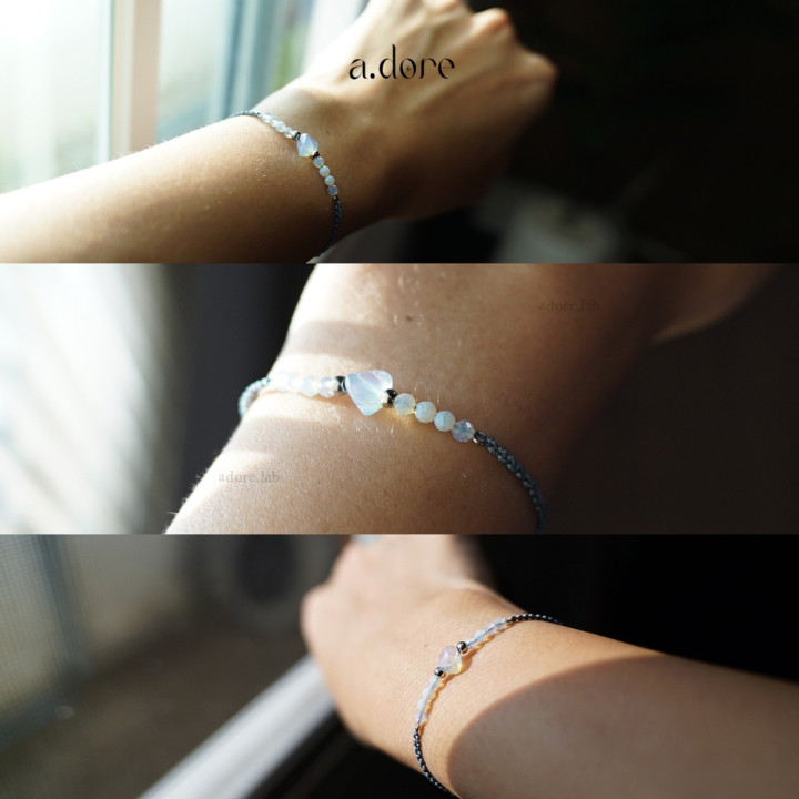 Pulsera con dije de ópalo auténtico | Joyería de piedra natural