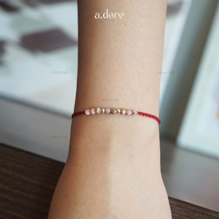 Rhodochrosite Lucky Bracelet | Custom Made and Natural Stone