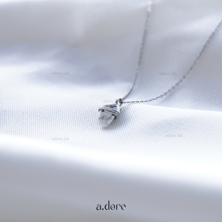 Zodiac Howlite Necklace | Handmade Lucky Stone Jewelry