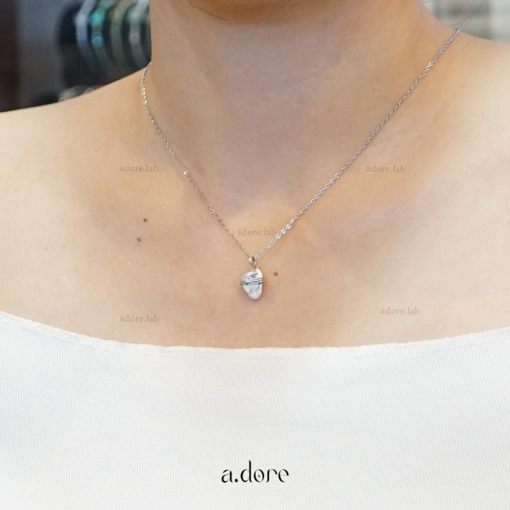 Zodiac Howlite Necklace | Handmade Lucky Stone Jewelry