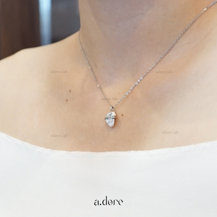 Zodiac Howlite Necklace | Handmade Lucky Stone Jewelry
