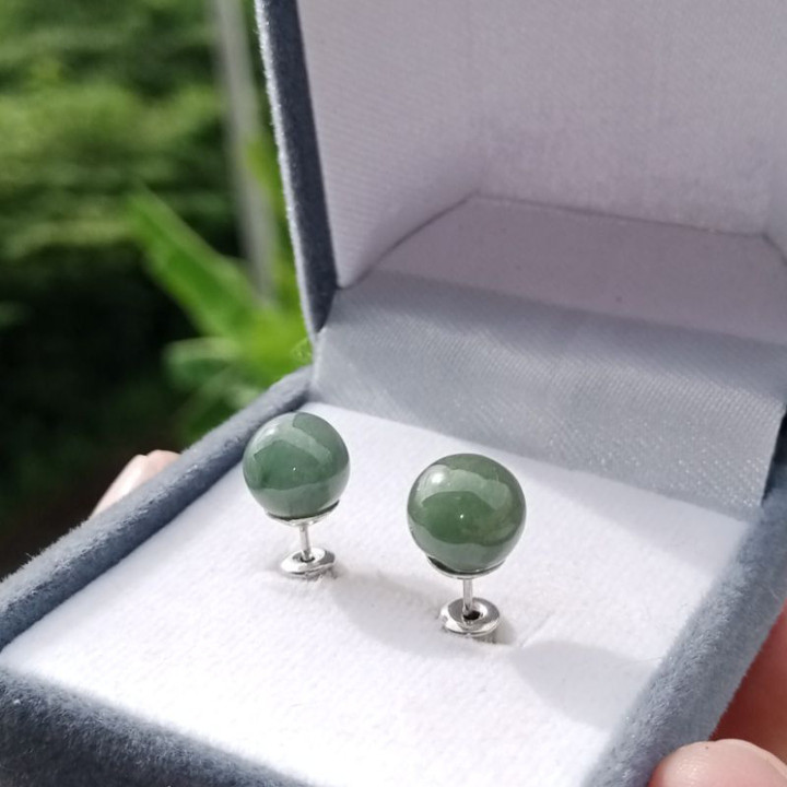 Elegant Burmese Jade Earrings - Genuine Jadeite Type A