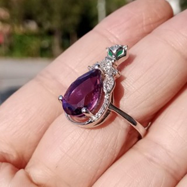 Amethyst Ring in Sterling Silver | Natural Gemstone Jewelry