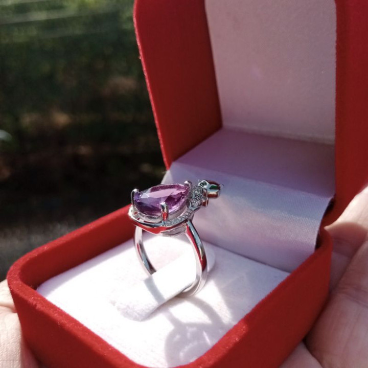 Amethyst Ring in Sterling Silver | Natural Gemstone Jewelry