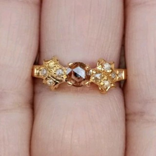 Genuine Diamond Ring in Sterling Silver (#52.5)