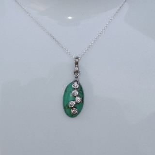 Genuine Gemstone Necklace in Sterling Silver