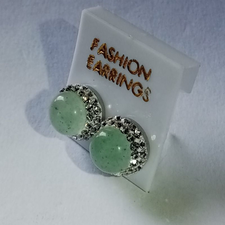 Ohrringe aus Aventurin und Sterlingsilber | Schmuck mit grünem Edelstein