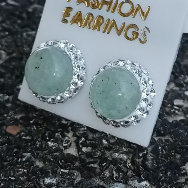 Ohrringe aus Aventurin und Sterlingsilber | Schmuck mit grünem Edelstein