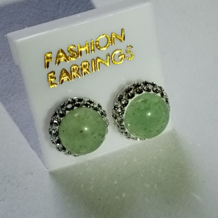 Ohrringe aus Aventurin und Sterlingsilber | Schmuck mit grünem Edelstein