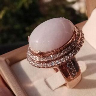 Lavender Purple Burmese Jade Ring | Sizes 56-58