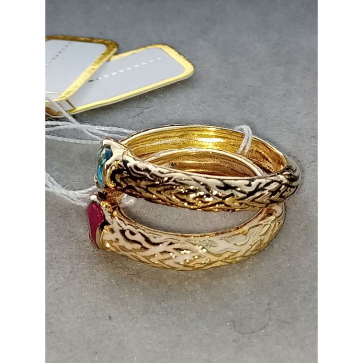 Enamel Serpent Ring | Gold Plated, Gemstone and Sterling Silver