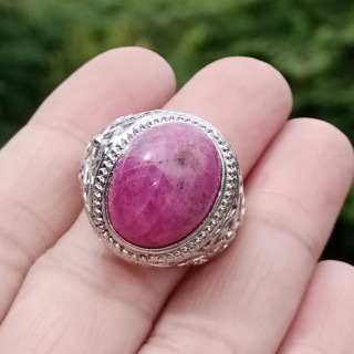 Genuine Burmese Ruby Ring - Free Size