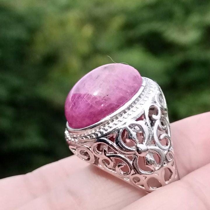Genuine Burmese Ruby Ring - Free Size