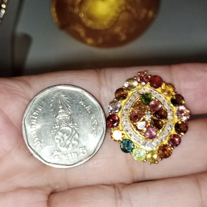 Echter Turmalinring aus Sterlingsilber (#59)